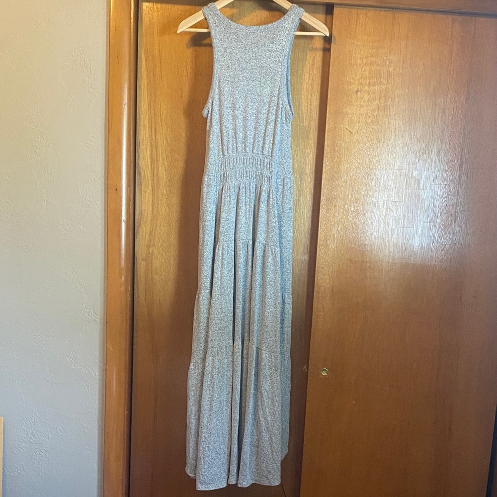 Lucky Brand Womens Maxi Dress Small Tiered Jersey Sleeveless Modern Grey - Picture 5 of 7